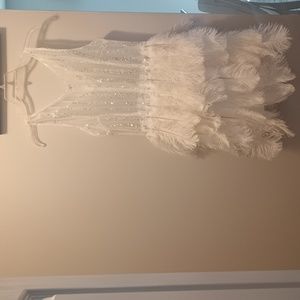 Sequence feather party dress size medium